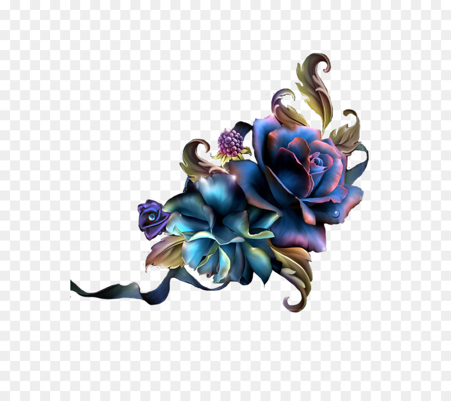 Flor，Azul PNG