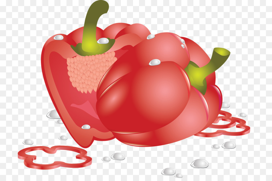 Pimiento Rojo，Rebanado PNG