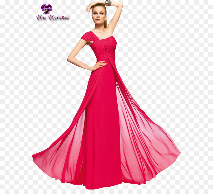 Vestido Rojo，Moda PNG