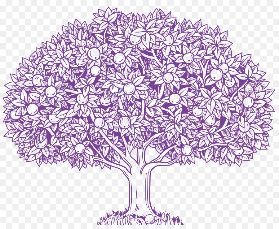 árbol，Púrpura PNG