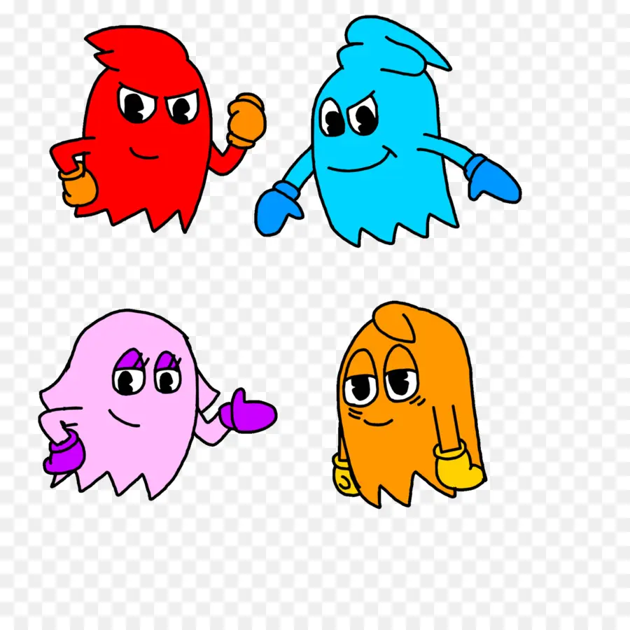 Fantasmas De Dibujos Animados，Vistoso PNG