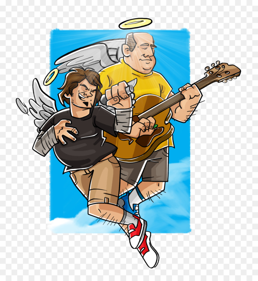 Músicos ángeles，Guitarra PNG