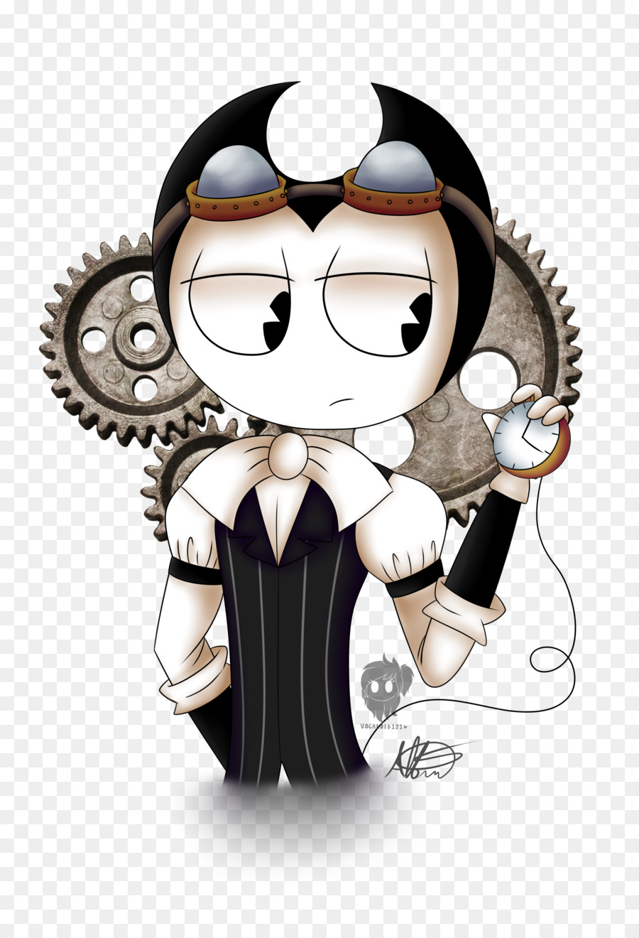 Personaje Steampunk，Engranajes PNG