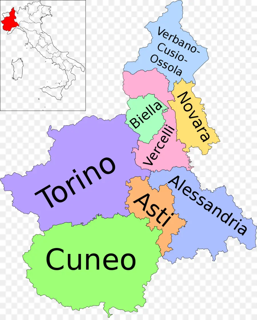 Mapa De Piamonte，Italia PNG