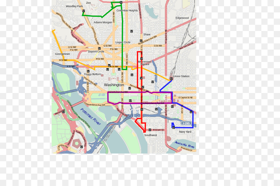 Mapa，Washington Dc PNG