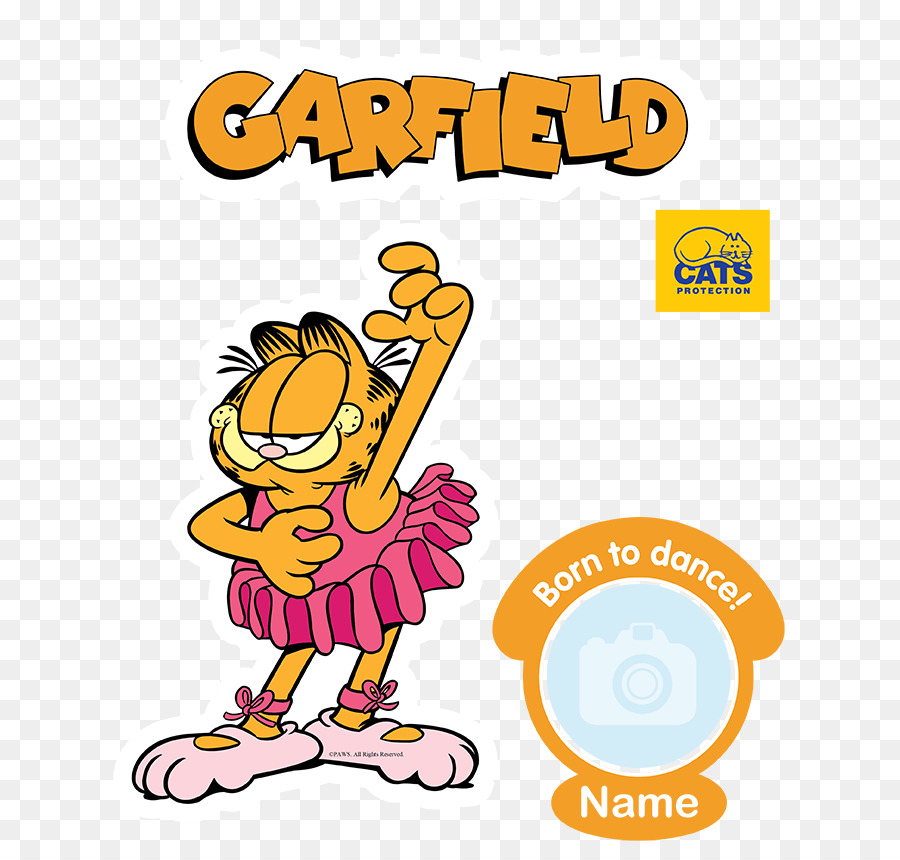 Garfield Con Un Tutú Rosa，Bailar PNG