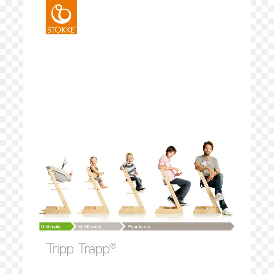 Silla Tripp Trapp，Ajustable PNG