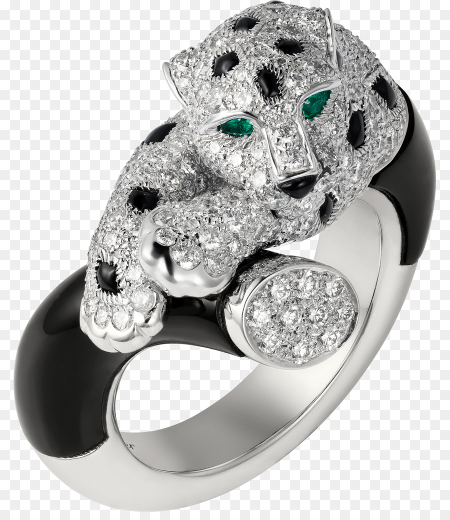 Anillo De Pantera De Diamantes，Lujo PNG