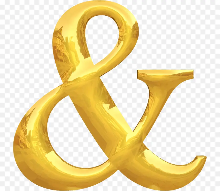 Ampersand Dorado，Tipografía PNG