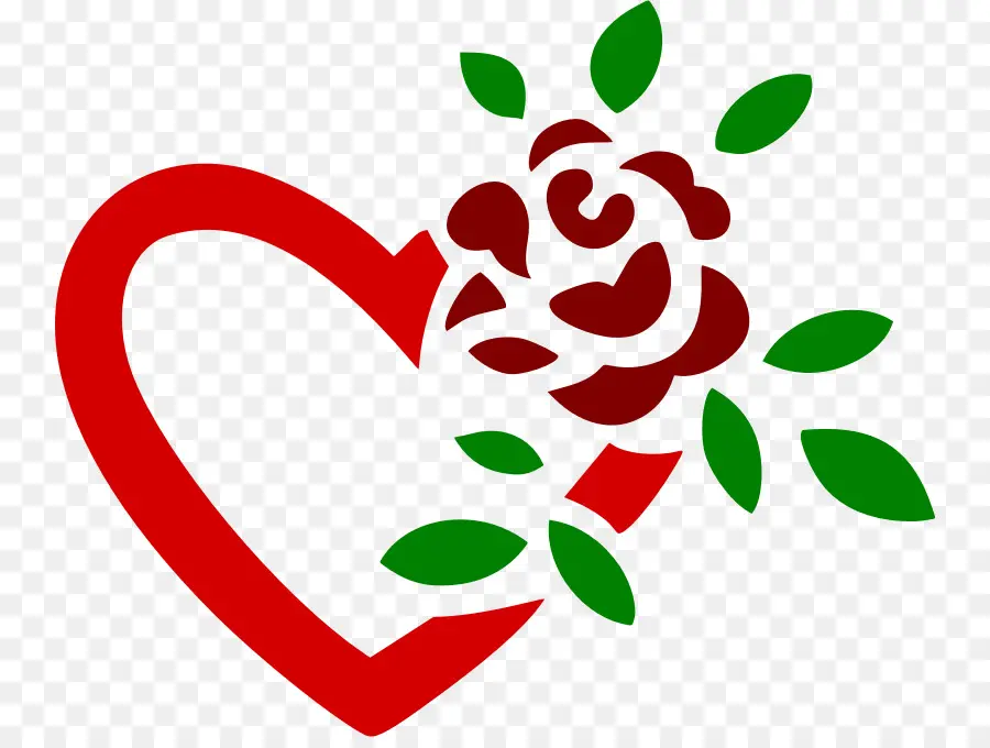 Corazón Y Rosa，Corazon Rojo PNG