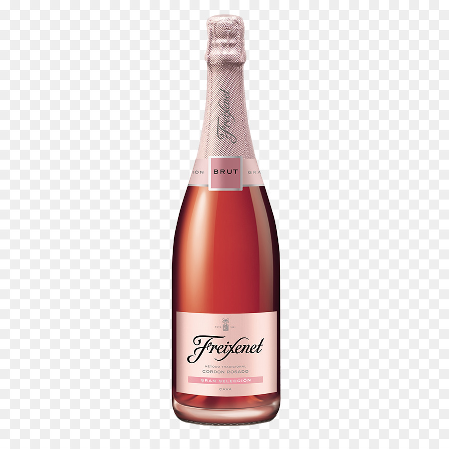 Botella De Vino Espumoso Rosa，Freixenet PNG