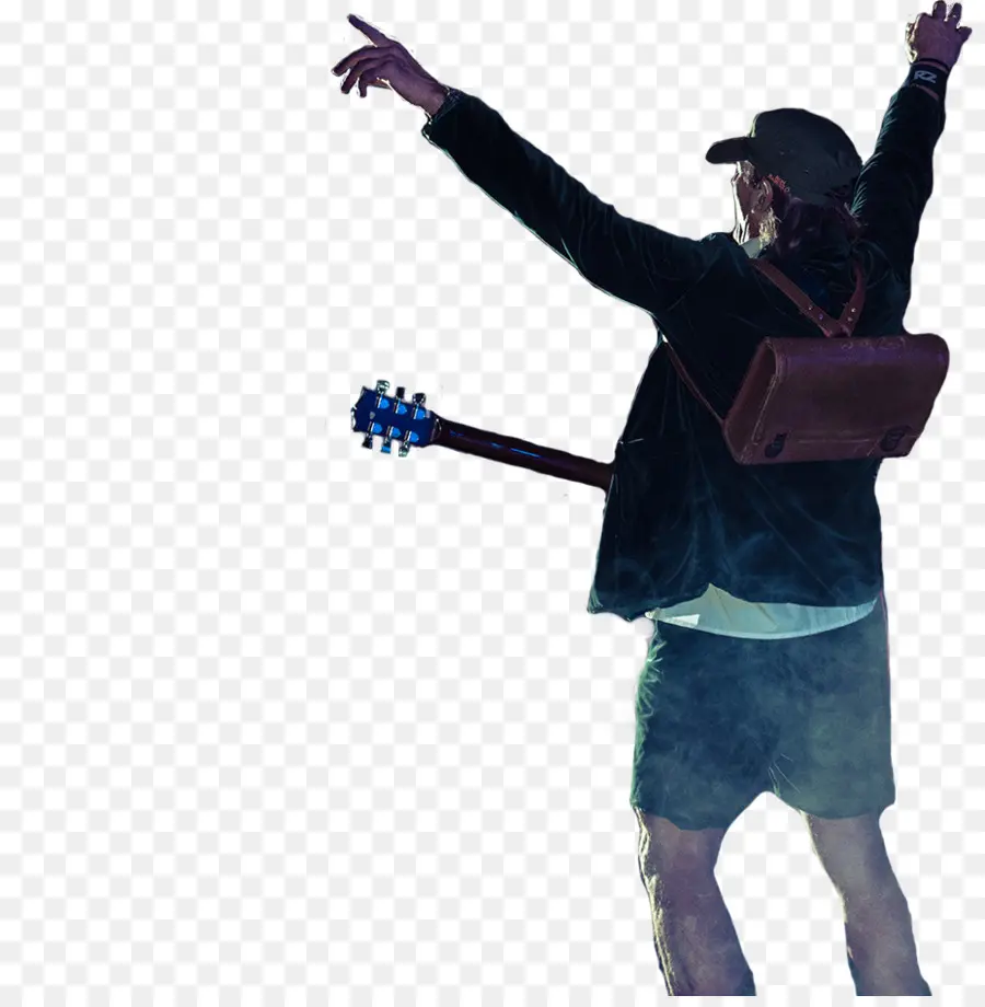 Silueta De Guitarrista，Guitarra PNG