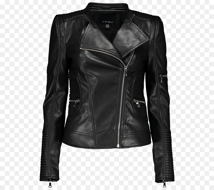 Chaqueta De Cuero Negra，Moda PNG