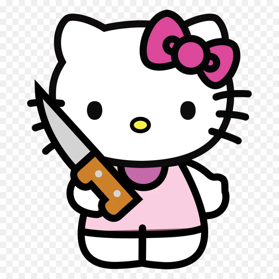 Hello Kitty Con Cuchillo，Dibujos Animados PNG