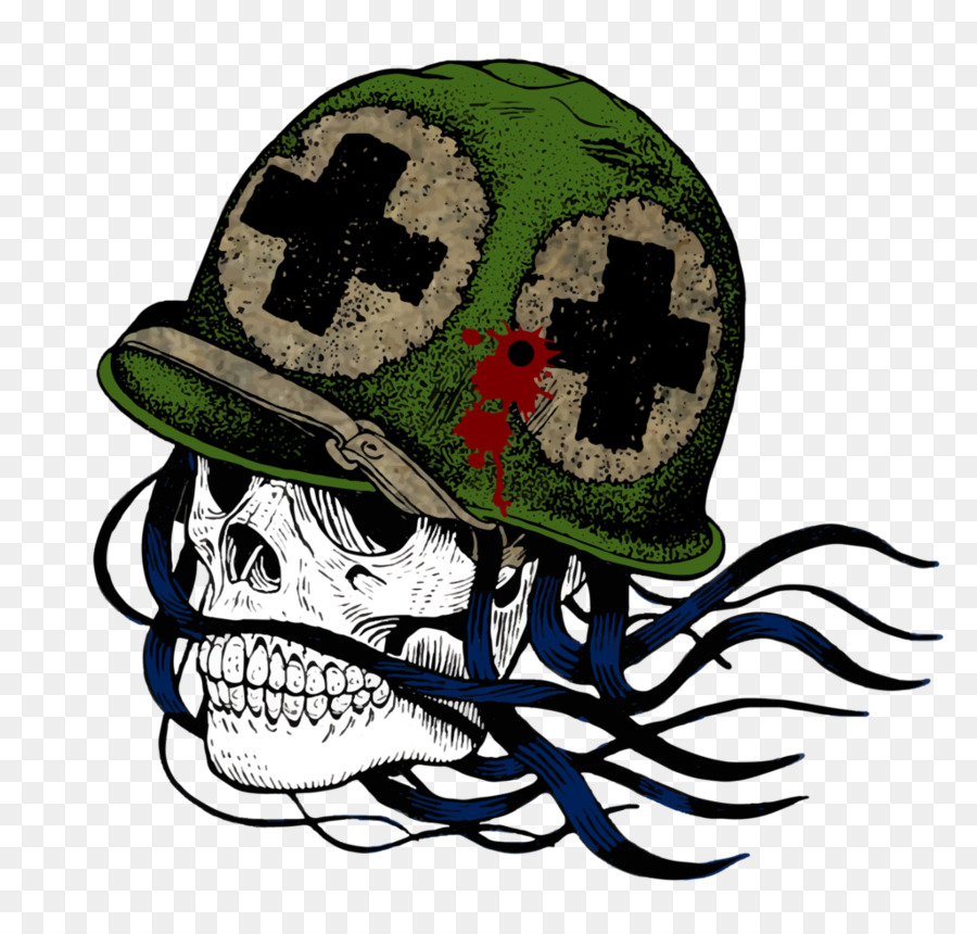 Calavera Con Casco，Cráneo PNG