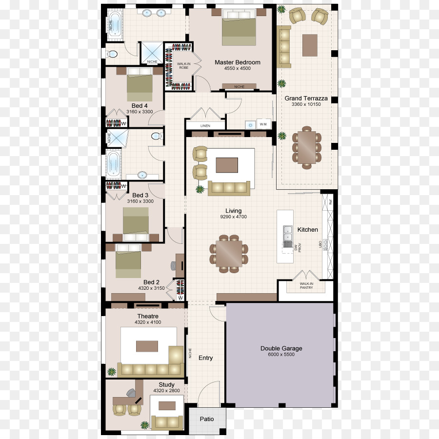 Plan De Piso，Casas De Madera De Haya PNG