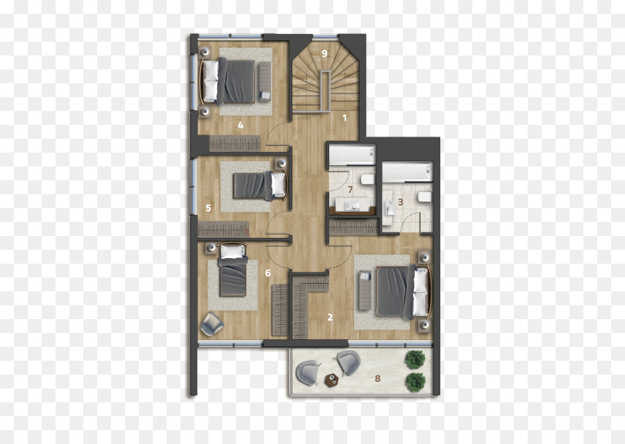 Plano De Planta De La Casa，Cianotipo PNG