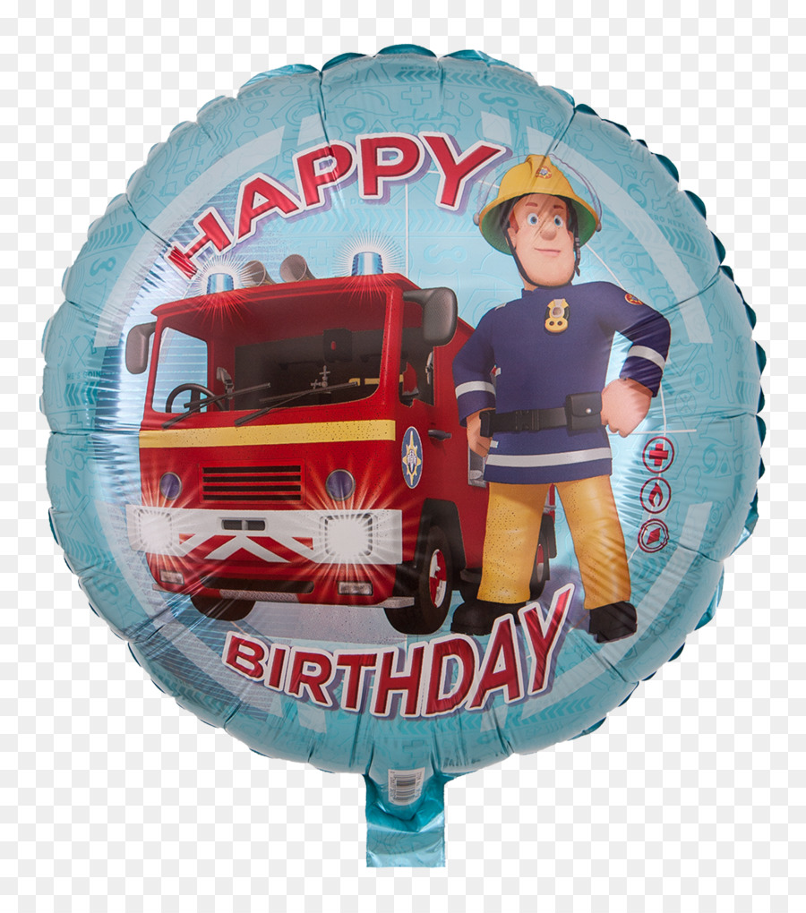 Globo Feliz Cumpleaños，Camión De Bomberos PNG