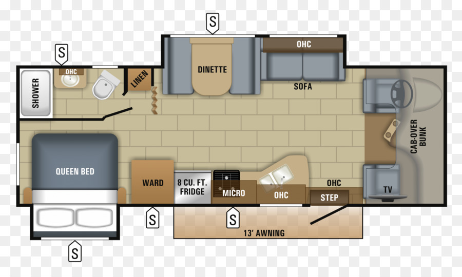 Autocaravanas，Plan De Piso PNG