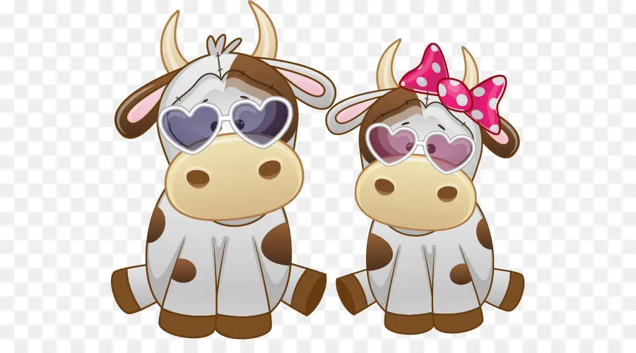 Lindas Vacas Con Gafas De Sol，Vacas PNG