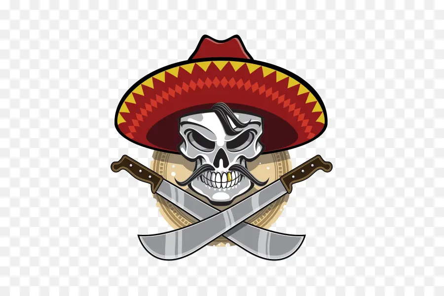 Calavera Con Sombrero，Sombrero PNG