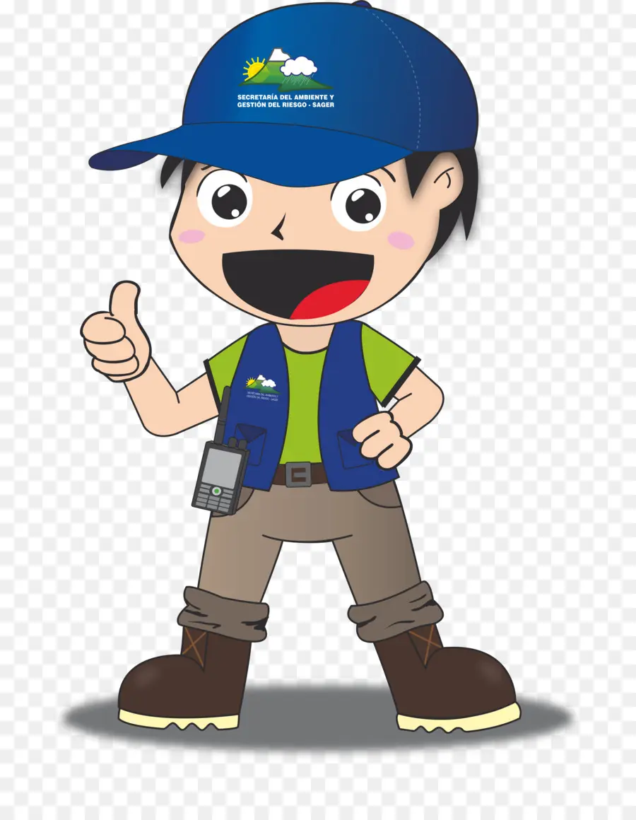 Trabajador De Dibujos Animados，Pulgares Hacia Arriba PNG