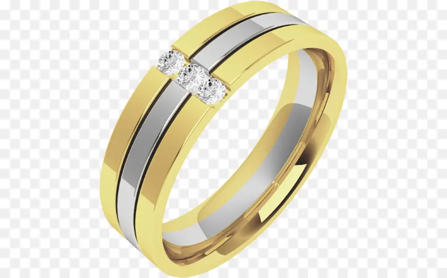 Anillo De Oro Con Diamante，Oro PNG