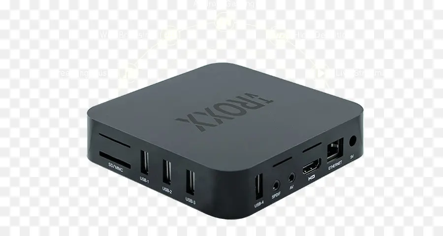 Caja De Tv Negra，Puertos Usb PNG