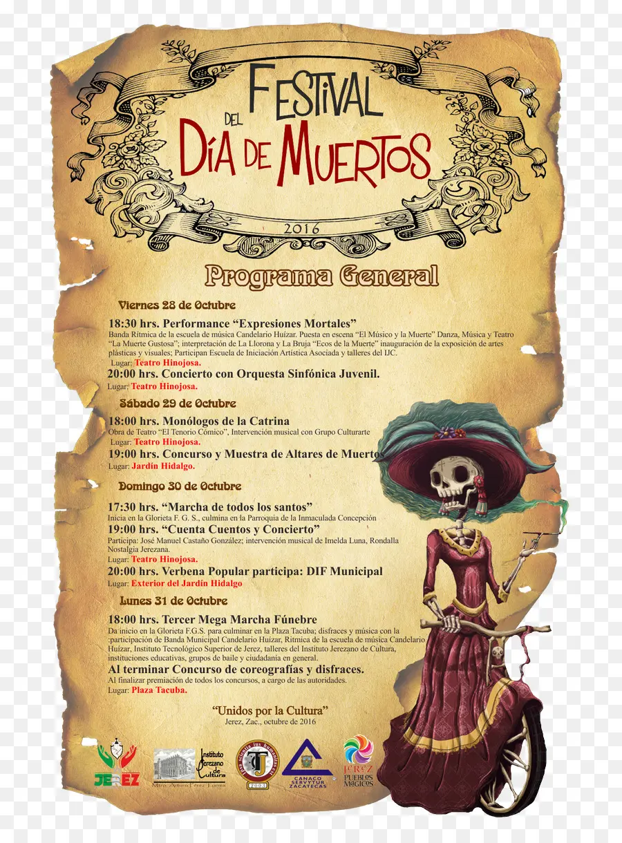 Cartel Festivo，Dia De Muertos PNG