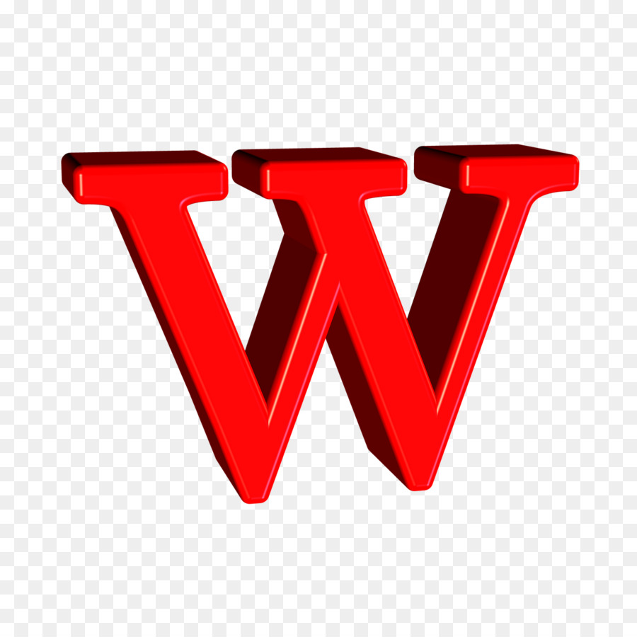 W，Rojo PNG