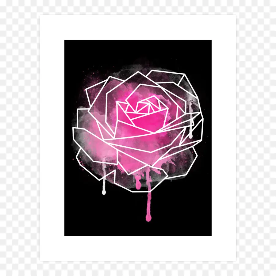 Rosa Geométrica，Flor PNG