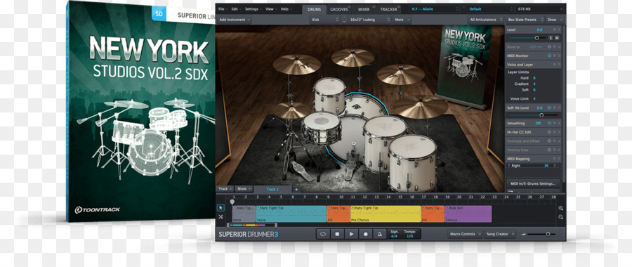 Estudio De Nueva York Legado Vol2 Sdx Descargar，Superior Drummer PNG