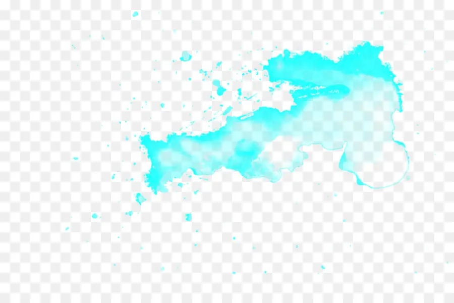 Salpicaduras De Acuarela Azul，Pintar PNG