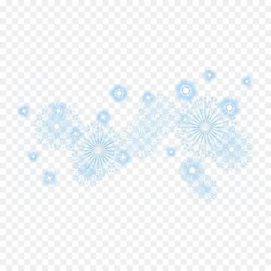 Copos De Nieve Azules，Invierno PNG