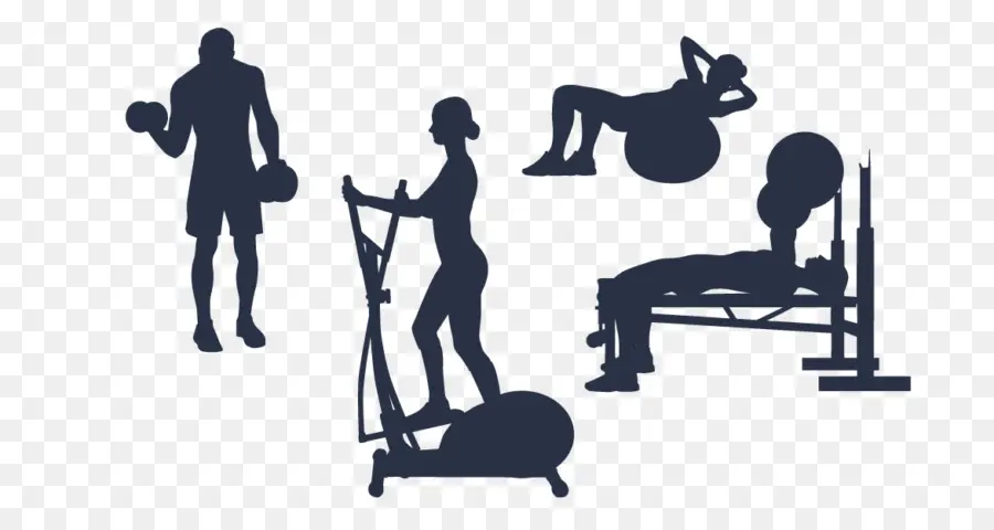 Silueta，Gimnasio PNG