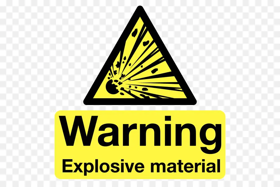 Etiqueta De Precaución，Material Explosivo PNG