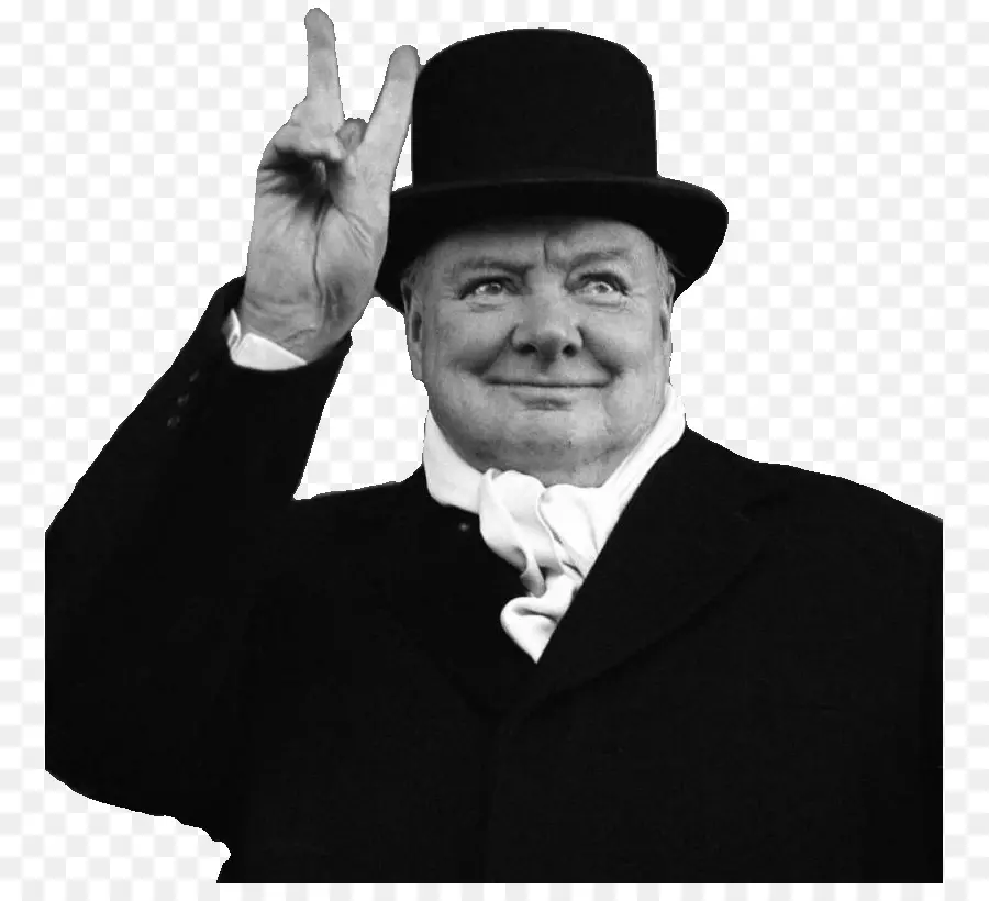 Winston Churchill，Lucharemos En Las Playas PNG