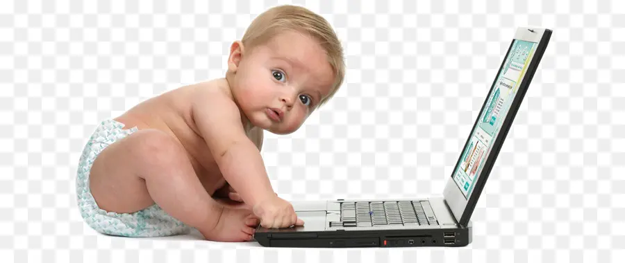 Bebe Con Laptop，Tecnología PNG