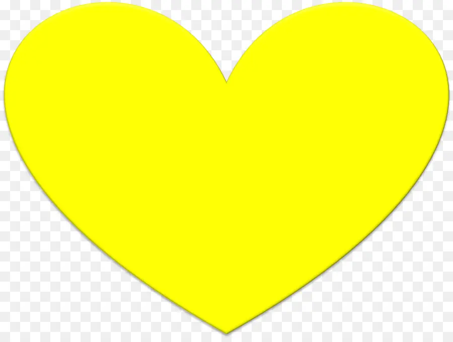 Corazón，Amarillo PNG