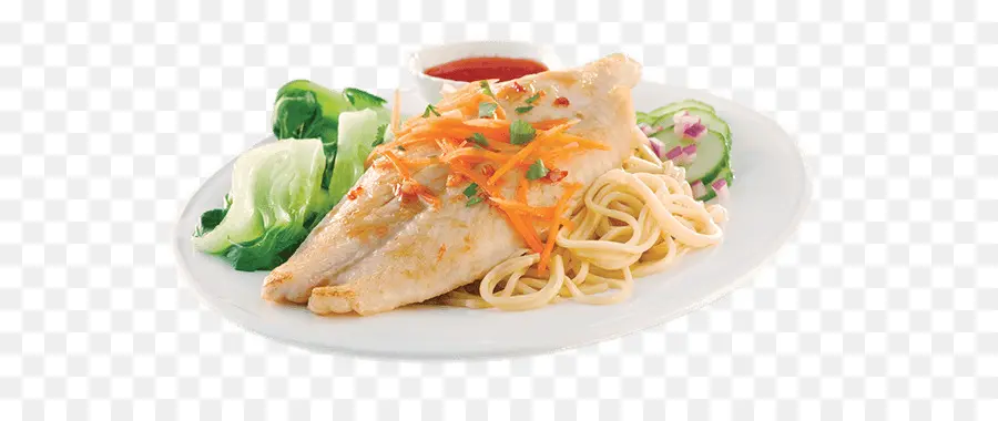 Plato De Pescado，Fideos PNG