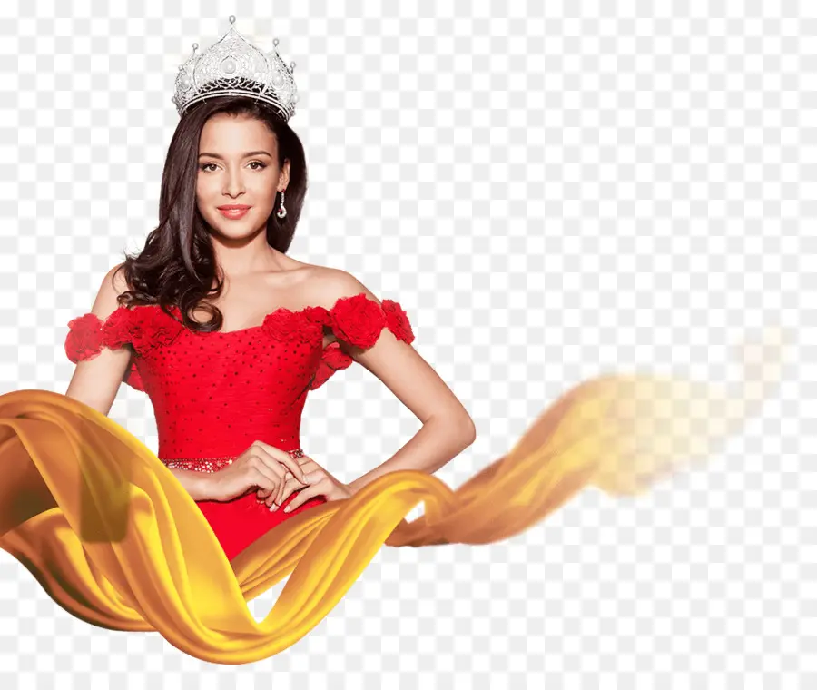 Vestido Rojo，Corona PNG