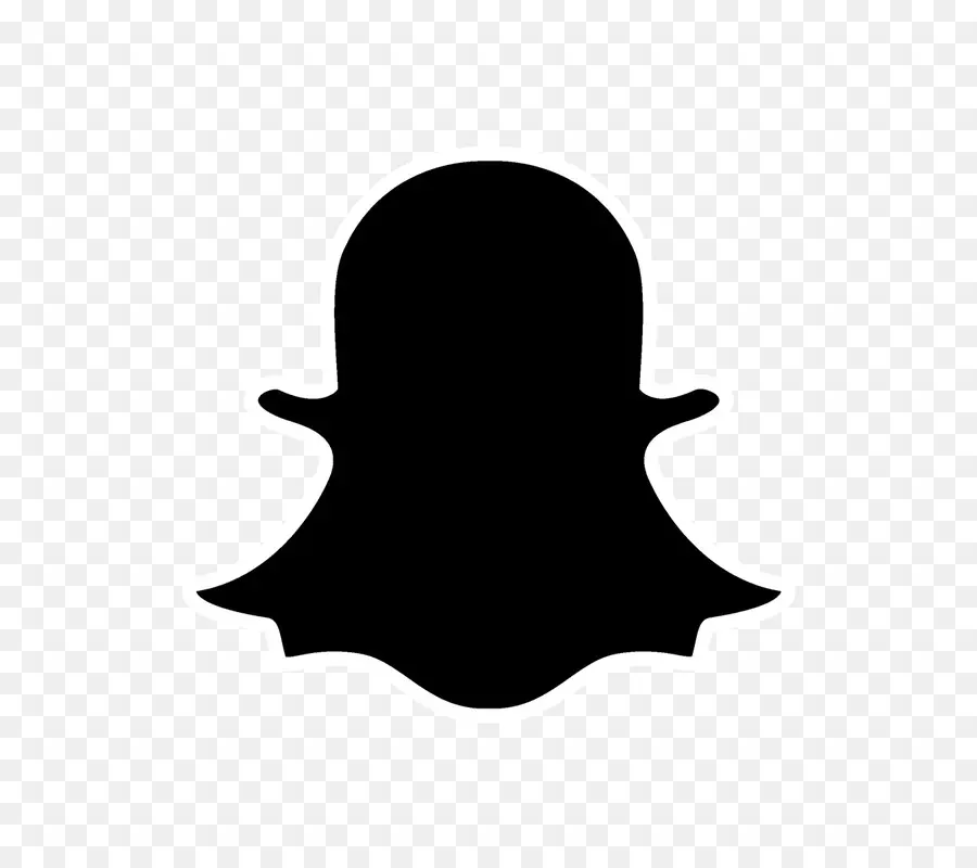 Logotipo Negro De Snapchat，Redes Sociales PNG