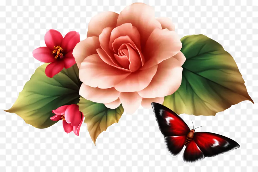 Flores Y Mariposas，Florecer PNG