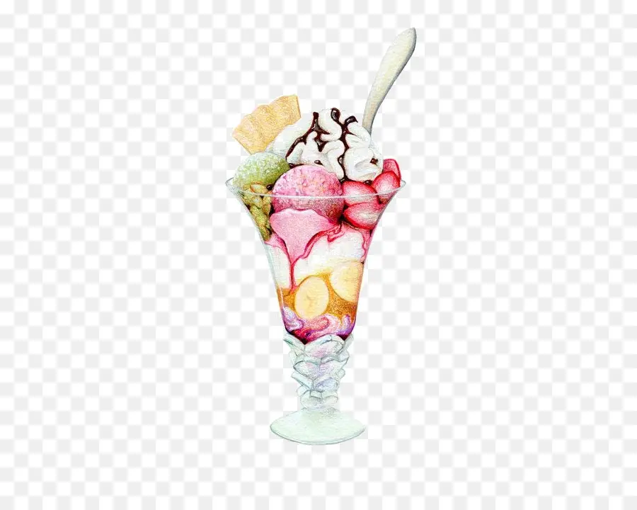 Helado Con Frutas Y Nueces，Helado PNG