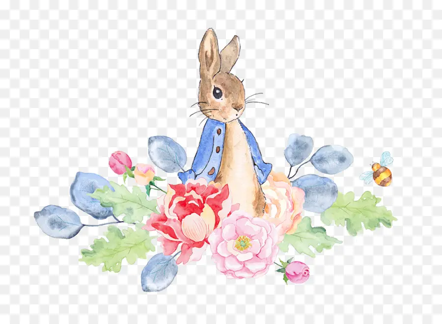 Tale De Peter Rabbit，Pintura De Acuarela PNG