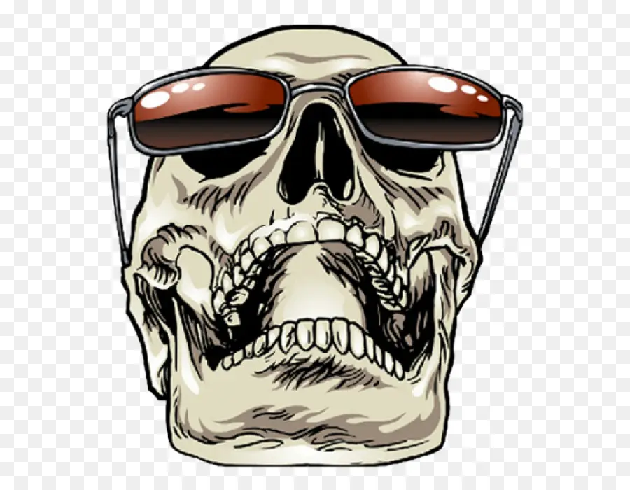 Calavera Con Gafas De Sol，Esqueleto PNG