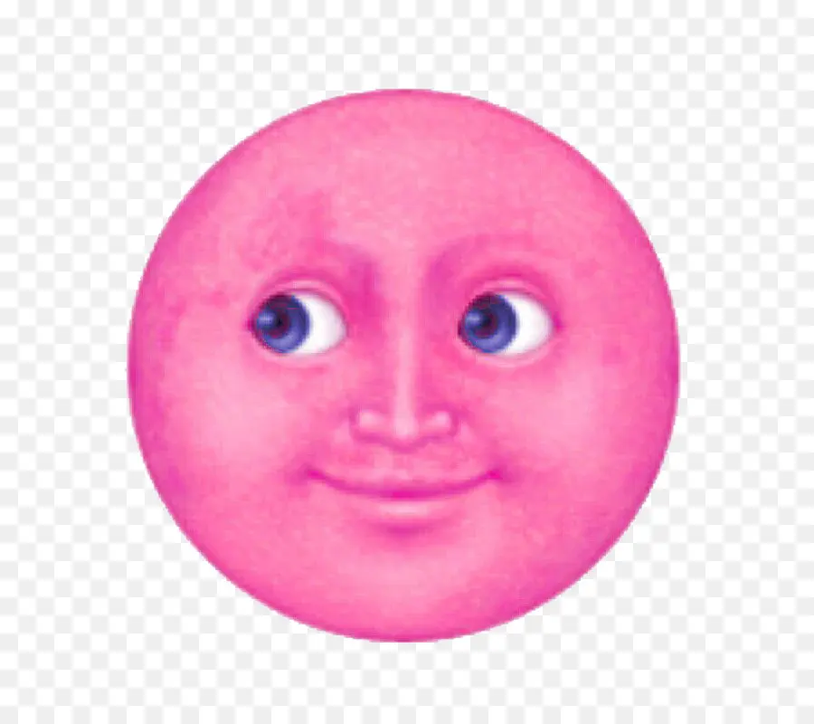 Emoji Luna Rosa，Rostro PNG