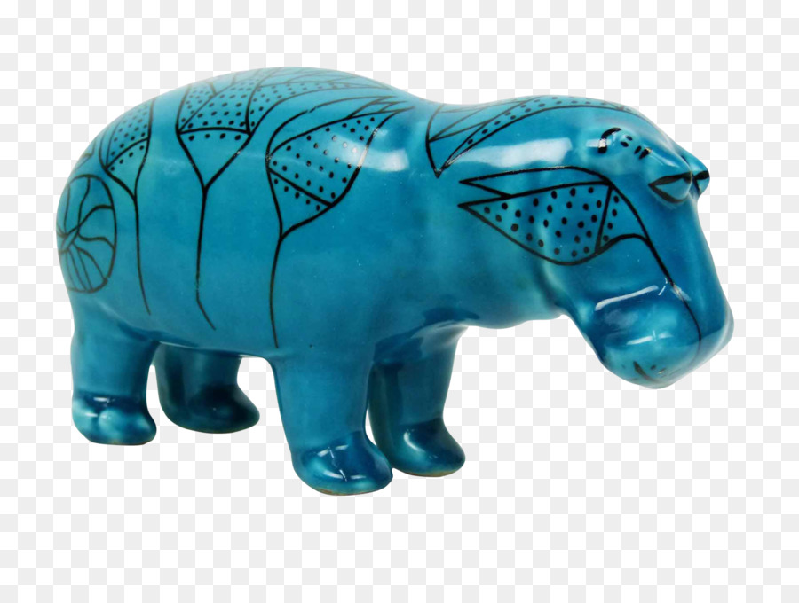 Figura De Hipopótamo Azul，Animal PNG