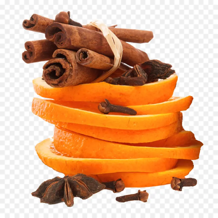 Rodajas De Canela Y Naranja，Especias PNG