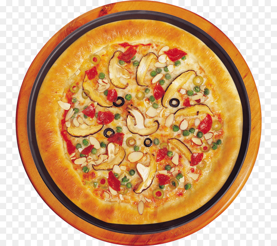 Pizza Vegetal，Comida PNG